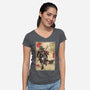 The Way Of Bounty Hunter-Womens-V-Neck-Tee-DrMonekers