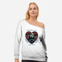 Following Anywhere-Womens-Off Shoulder-Sweatshirt-glitchygorilla