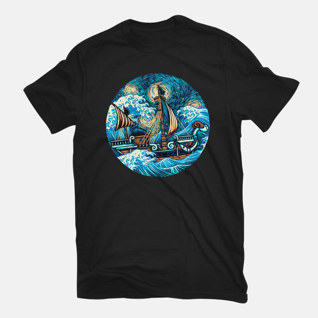 Pirate Waves-Mens-Heavyweight-Tee-glitchygorilla