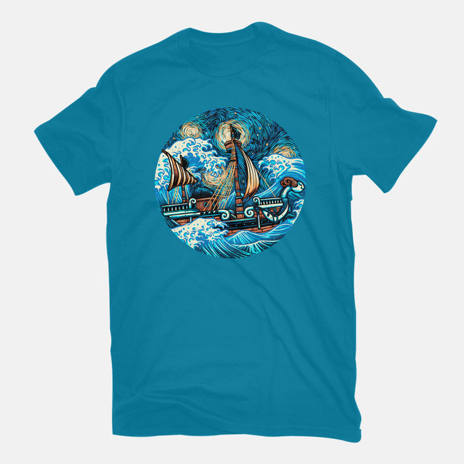 Pirate Waves-Womens-Basic-Tee-glitchygorilla