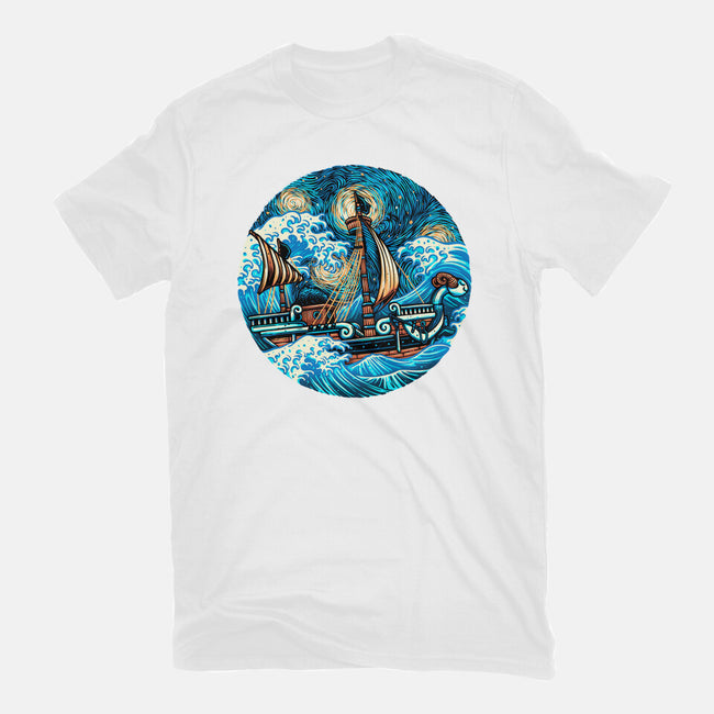 Pirate Waves-Womens-Fitted-Tee-glitchygorilla