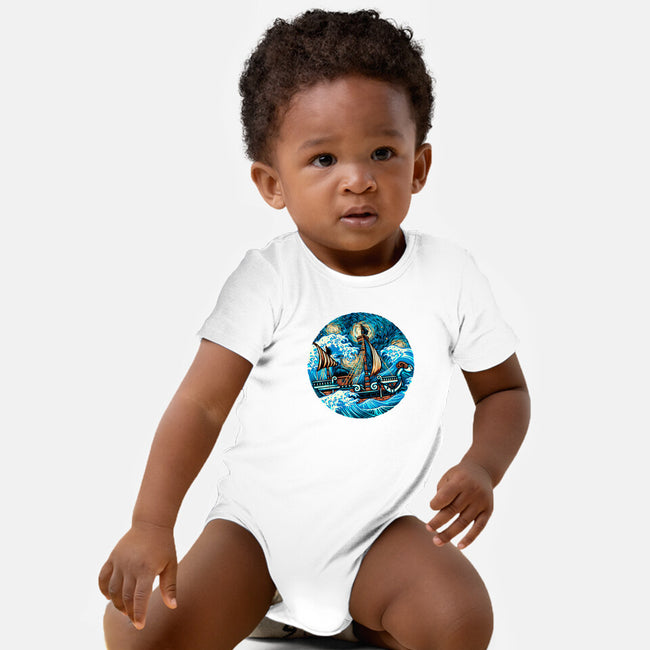 Pirate Waves-Baby-Basic-Onesie-glitchygorilla