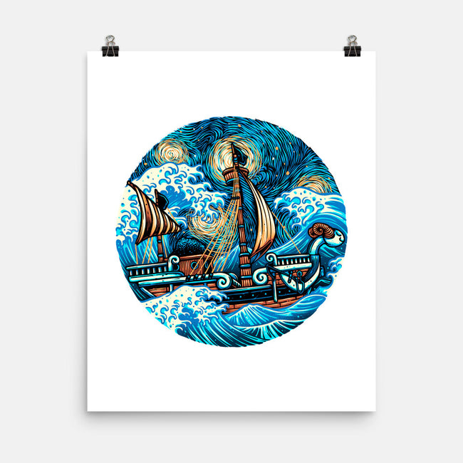 Pirate Waves-None-Matte-Poster-glitchygorilla