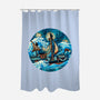 Pirate Waves-None-Polyester-Shower Curtain-glitchygorilla