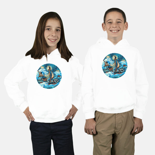 Pirate Waves-Youth-Pullover-Sweatshirt-glitchygorilla