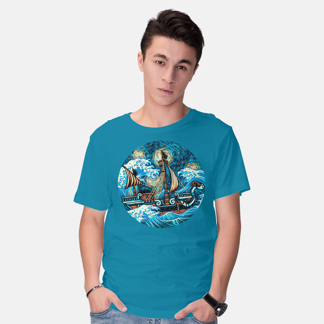 Pirate Waves-Mens-Basic-Tee-glitchygorilla