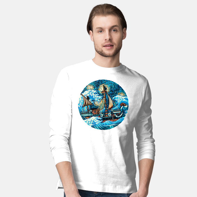 Pirate Waves-Mens-Long Sleeved-Tee-glitchygorilla