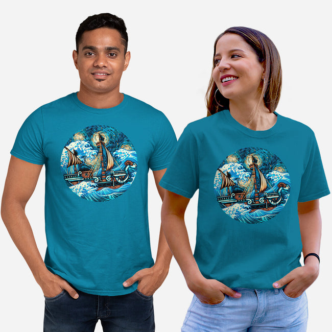 Pirate Waves-Unisex-Basic-Tee-glitchygorilla