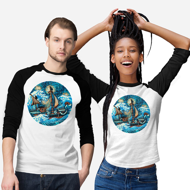 Pirate Waves-Unisex-Baseball-Tee-glitchygorilla