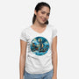 Pirate Waves-Womens-V-Neck-Tee-glitchygorilla