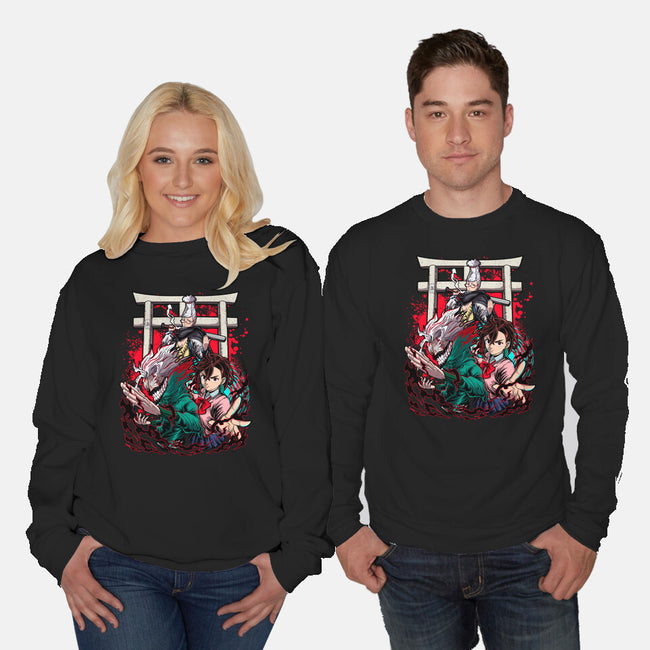 Dandadan Trinity-Unisex-Crew Neck-Sweatshirt-Diego Oliver