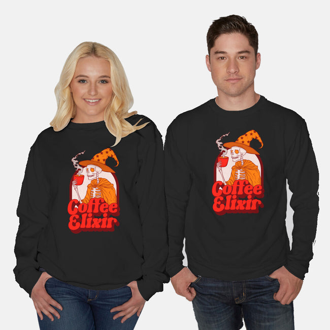 Coffee Elixir-Unisex-Crew Neck-Sweatshirt-Jess.Adams.Creates