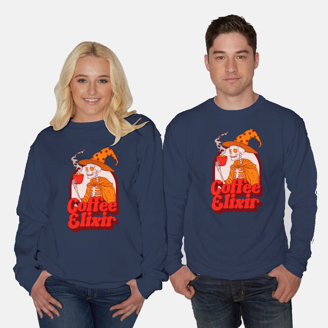 Coffee Elixir-Unisex-Crew Neck-Sweatshirt-Jess.Adams.Creates