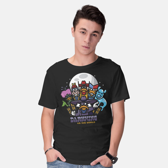 Darkwing Vs The World-Mens-Basic-Tee-jrberger