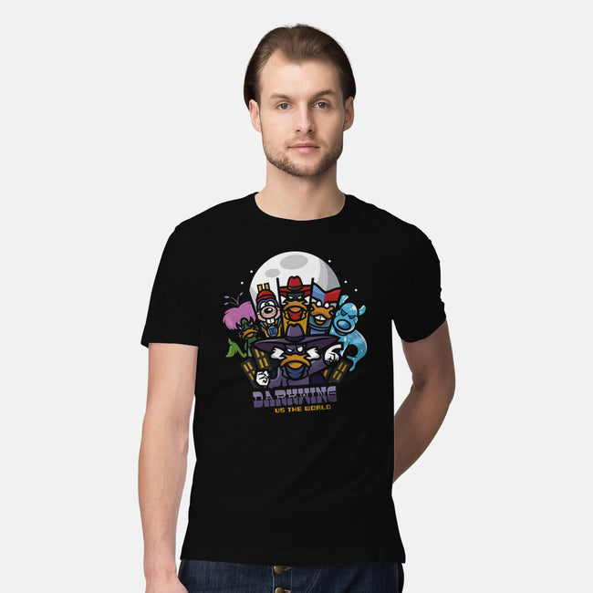 Darkwing Vs The World-Mens-Premium-Tee-jrberger