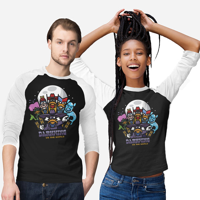 Darkwing Vs The World-Unisex-Baseball-Tee-jrberger