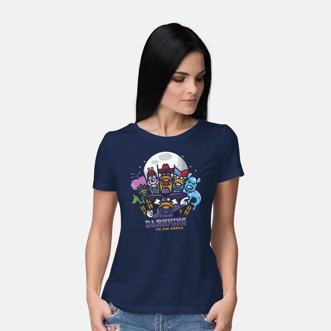 Darkwing Vs The World-Womens-Basic-Tee-jrberger