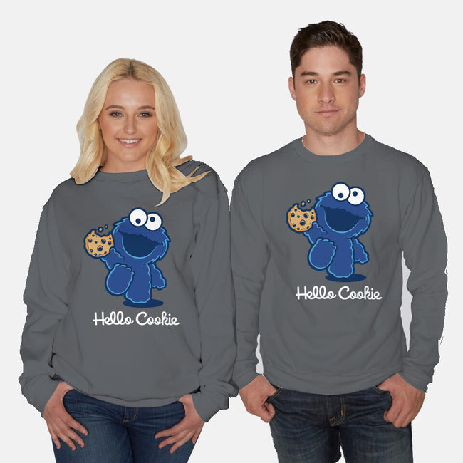 Hello Cookie-Unisex-Crew Neck-Sweatshirt-retrodivision