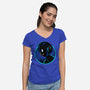 Shadow Cyborg-Womens-V-Neck-Tee-spoilerinc