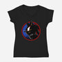 Dark Hedgehog-Womens-V-Neck-Tee-spoilerinc