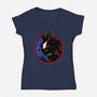 Dark Hedgehog-Womens-V-Neck-Tee-spoilerinc