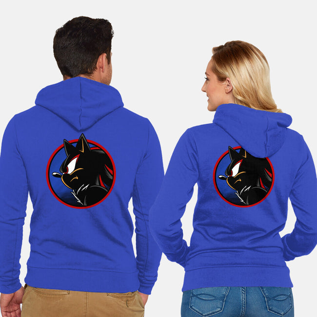 Dark Hedgehog-Unisex-Zip-Up-Sweatshirt-spoilerinc