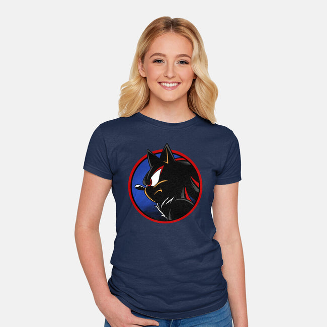 Dark Hedgehog-Womens-Fitted-Tee-spoilerinc