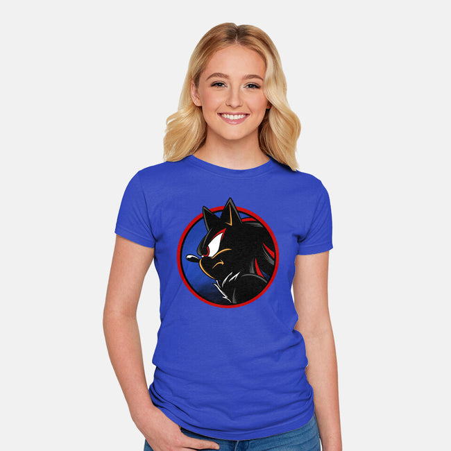 Dark Hedgehog-Womens-Fitted-Tee-spoilerinc