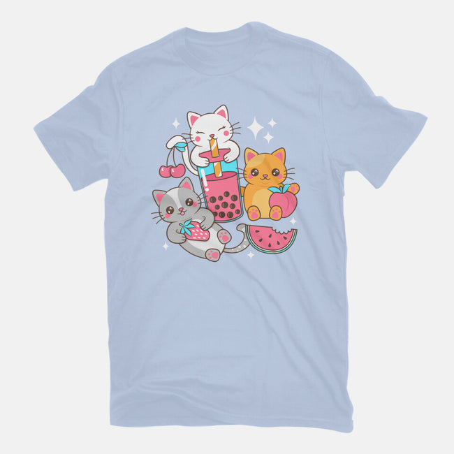 Boba Tea Kittens-Womens-Fitted-Tee-robyriker