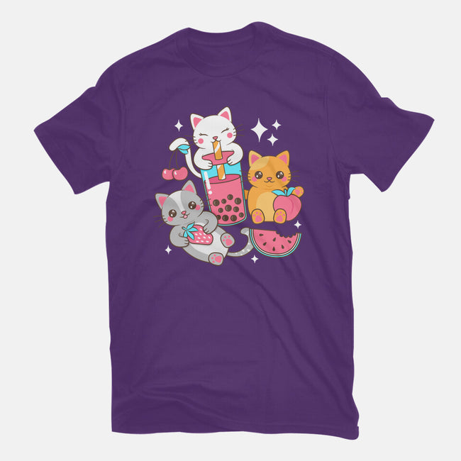 Boba Tea Kittens-Mens-Basic-Tee-robyriker