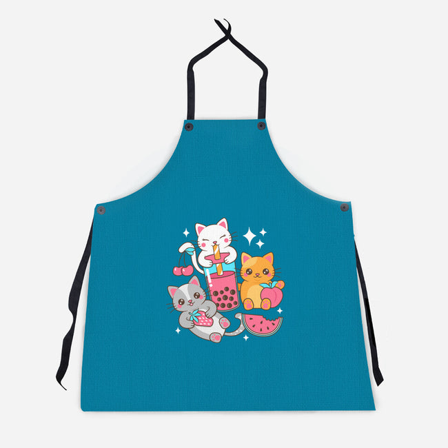 Boba Tea Kittens-Unisex-Kitchen-Apron-robyriker