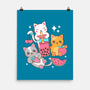 Boba Tea Kittens-None-Matte-Poster-robyriker