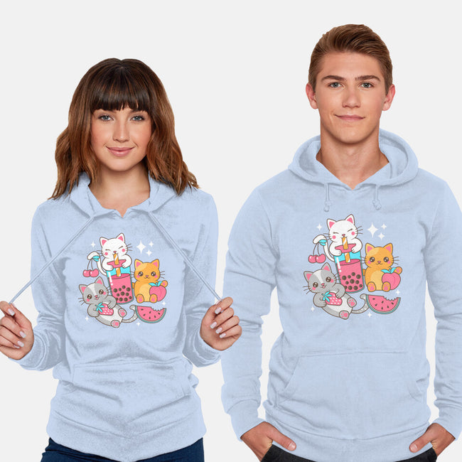 Boba Tea Kittens-Unisex-Pullover-Sweatshirt-robyriker