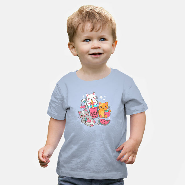 Boba Tea Kittens-Baby-Basic-Tee-robyriker