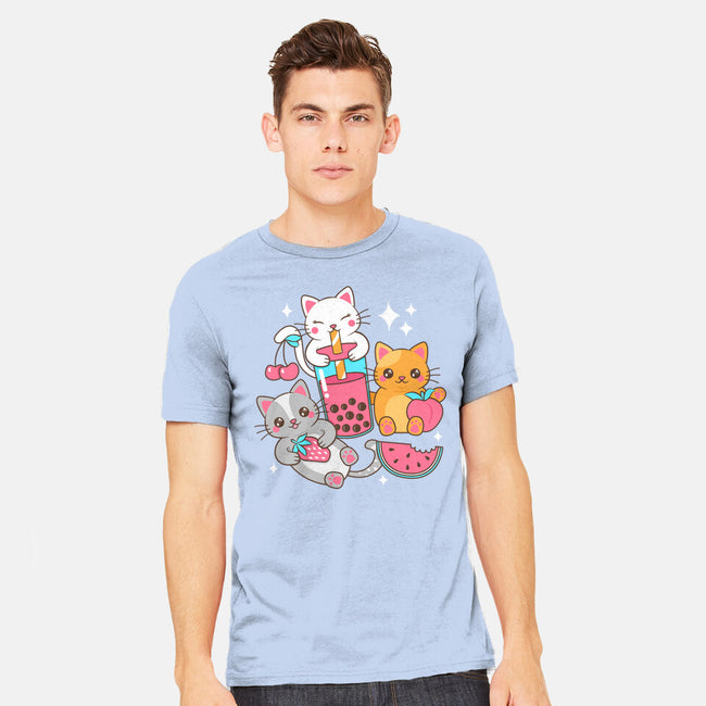 Boba Tea Kittens-Mens-Heavyweight-Tee-robyriker