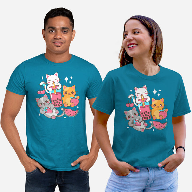 Boba Tea Kittens-Unisex-Basic-Tee-robyriker