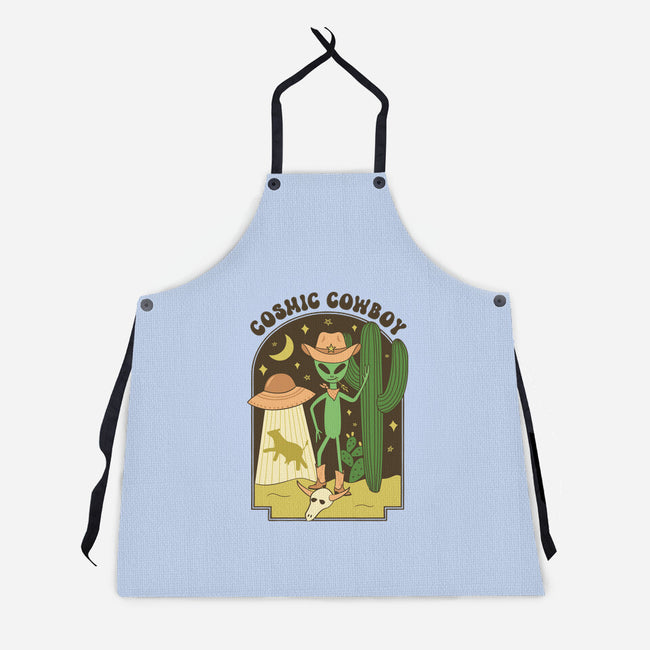 Cosmic Cowboy-Unisex-Kitchen-Apron-robyriker