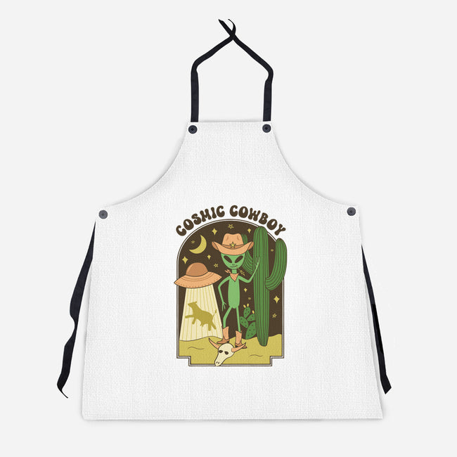 Cosmic Cowboy-Unisex-Kitchen-Apron-robyriker