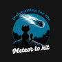 Cat Waiting The Meteor-None-Glossy-Sticker-Studio Mootant