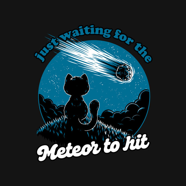 Cat Waiting The Meteor-Mens-Long Sleeved-Tee-Studio Mootant