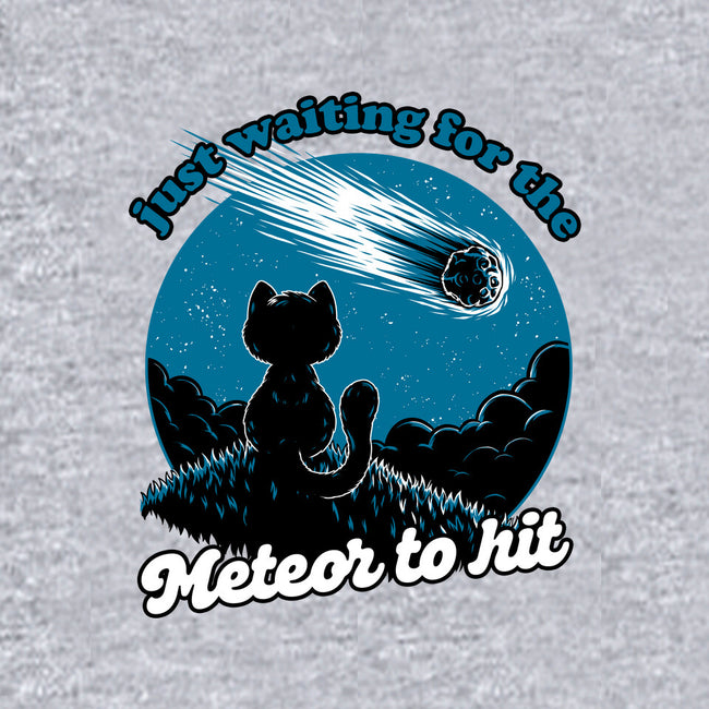 Cat Waiting The Meteor-Mens-Heavyweight-Tee-Studio Mootant