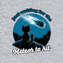 Cat Waiting The Meteor-Womens-Basic-Tee-Studio Mootant