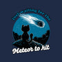 Cat Waiting The Meteor-Unisex-Basic-Tee-Studio Mootant