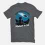 Cat Waiting The Meteor-Womens-Basic-Tee-Studio Mootant