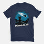 Cat Waiting The Meteor-Unisex-Basic-Tee-Studio Mootant