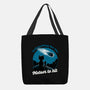 Cat Waiting The Meteor-None-Basic Tote-Bag-Studio Mootant