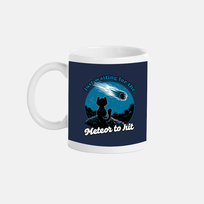 Cat Waiting The Meteor-None-Mug-Drinkware-Studio Mootant