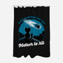 Cat Waiting The Meteor-None-Polyester-Shower Curtain-Studio Mootant