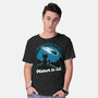 Cat Waiting The Meteor-Mens-Basic-Tee-Studio Mootant