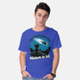 Cat Waiting The Meteor-Mens-Basic-Tee-Studio Mootant